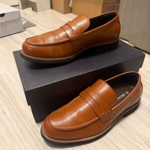 Bruno Marc Brown PU Leather Penny Loafers